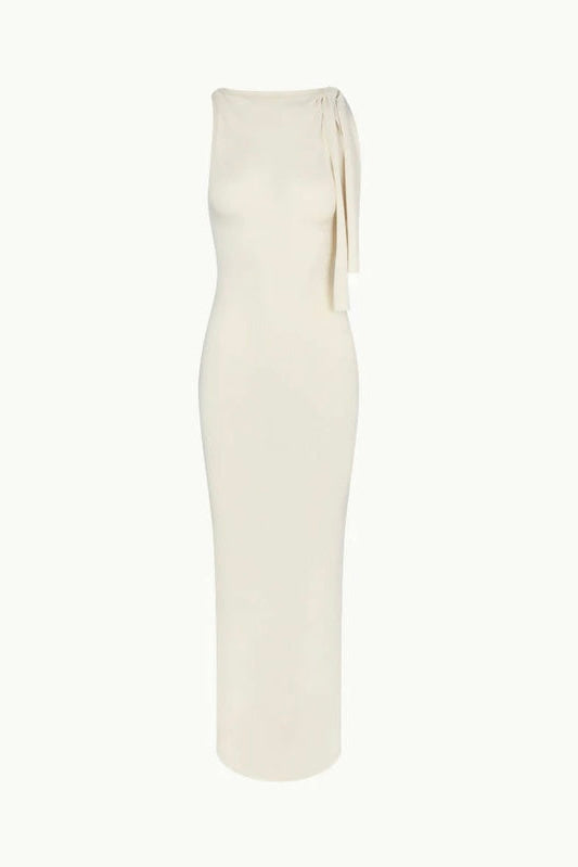 KHY Sueded stretch knotted maxi dress - Stone