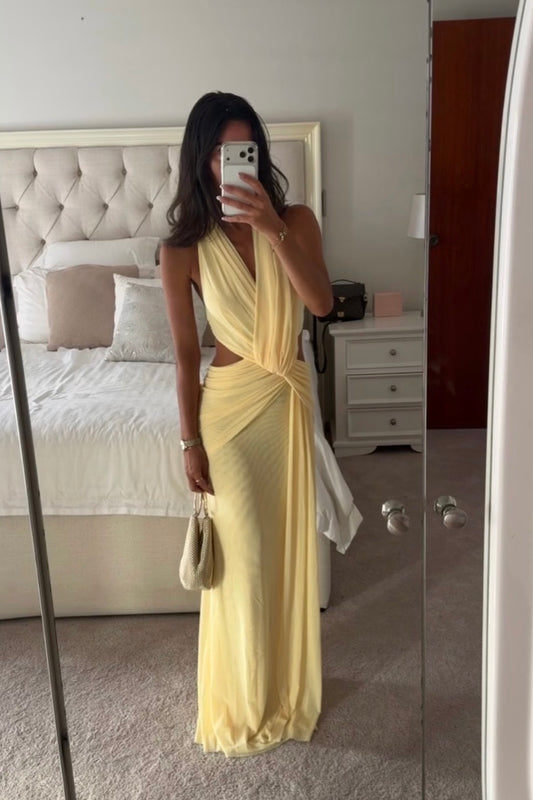 Charlize Yellow Halter Bec & Bridge
