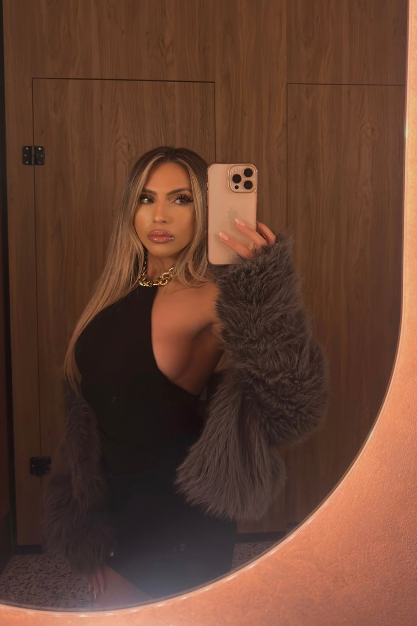 Nookie Gold Chain Halter Black Mini